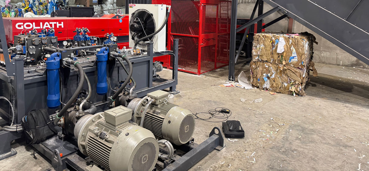 150kW High-Efficiency HPU for Recycling Baler