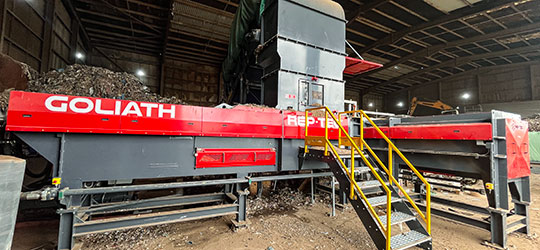 Goliath Twin Ram Baler Installation at White Skip Hire